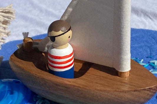 Pirate Hand painted peg doll